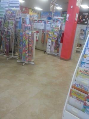 Aisles and aisles of learning material.