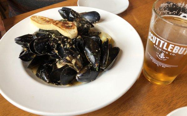 The famous Penn Cove mussels! You may want to order extra bread just so you can have more to dip. The broth is fantastic.