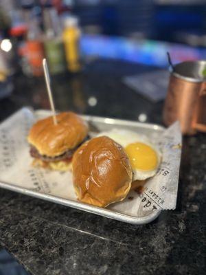 2 AM Slider (left) and Breakfast Slider.