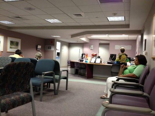 Waiting room. Check in counter.