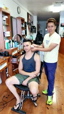 hair cut for men students cheap price , free eyebrows , or under arm free
facial , waxing full body , call before 7864863897