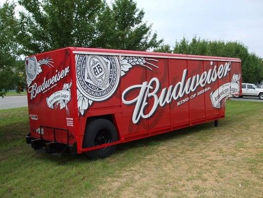 Centennial Beverage Body,
Repaired, Painted, Decal Installation