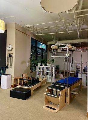 Pilates reformer and cadillac