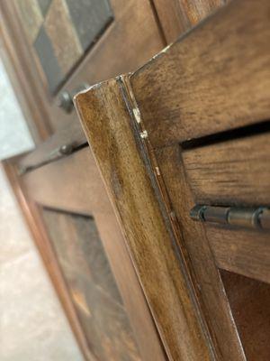 I tried to cover the gouge as best I could!