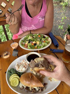 French dip and salad