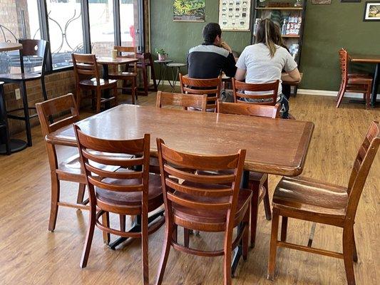 More seating. Outside seating available on nice days.