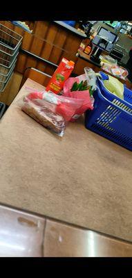 Rotten meat I'm returning that was sold to me as fresh but was frozen when I got home. Incorrect label on it also.