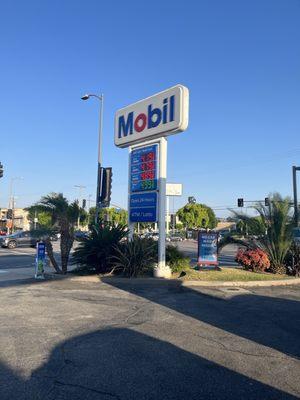 $4.19 a gallon on the corner of Laurel and Riverside at Mobil