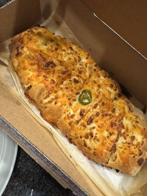 Bacon/jalapeño stuffed cheese bread