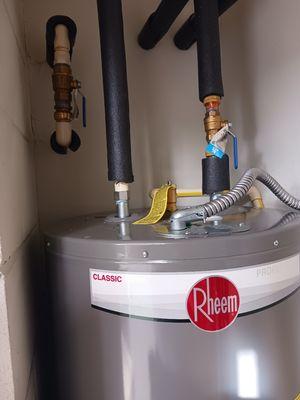 Replaced 50 gallon water heater. Hot showers for everyone