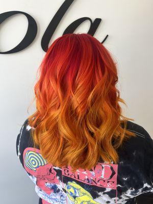 fire inspired hair!!