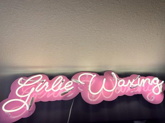 Girlie Waxing Sign