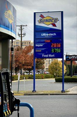 The current gas prices.
