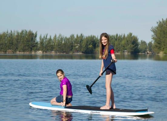 paddleboarding