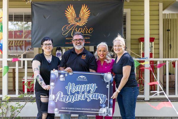 The Aspire Team from left Hayley, Anthony, Amy(owner/operator), and Cheryl