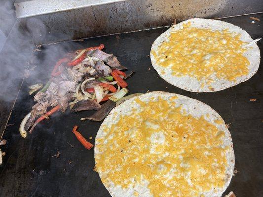 Steak quesadillas