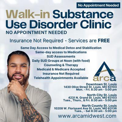 Are you or someone you know struggling with a substance use disorder? Need assistance? You're not alone! Click or call today!