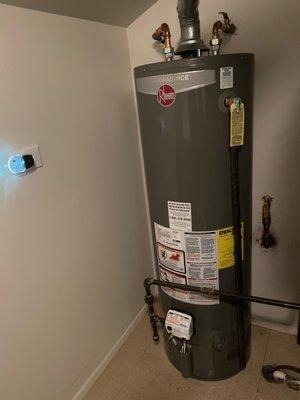 A new water heater replaced by ABV PLUMBING