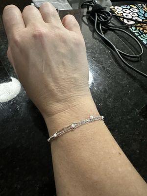 The iridescent ball bracelet is the one I got today!