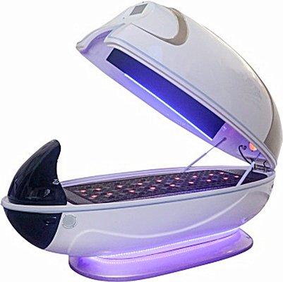Infrared light with chromotherapy, negative ion oxygen, and gyromagnetic therapy. Heaven in a pod.