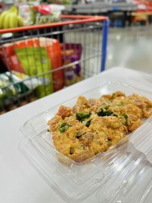 Poke from refrigerator section. Ate in food court.