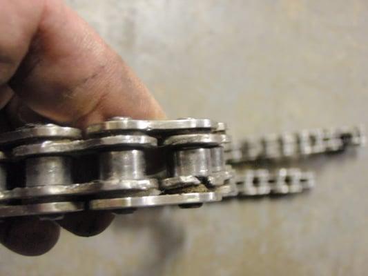 Broken chain inner link.