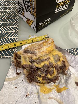 About 6" and thick (TWSS)