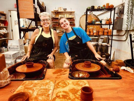 We got to make 3 pieces each.