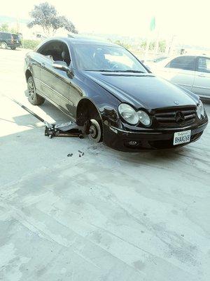 4 used tires on the Mercedes