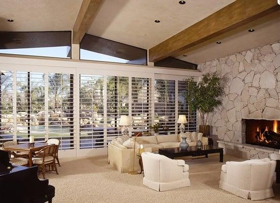 Plantation Shutters. We work with a local manufacturer established for 24 years. Great quality and customer service.