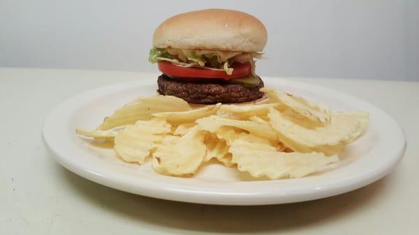 Jr. Hamburger with chips