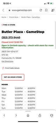 Accurate Hours of operation- not what yelp has posted