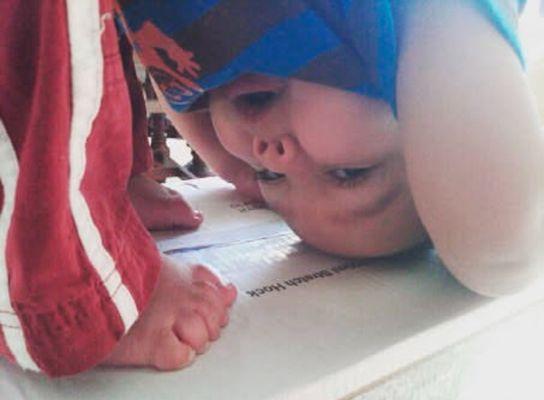 Downward dog by our youngest!