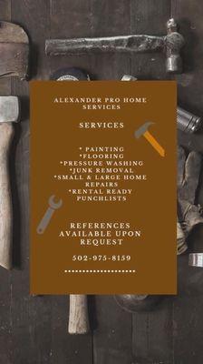 Alexander Pro Home Service