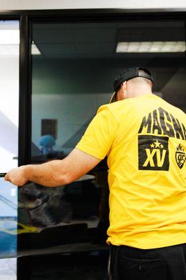 Installing interior flat glass