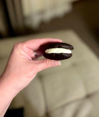 Whoopie pies!! They are THE BEST dessert on the east coast! Soft chocolate cakes with light vanilla cream YUM!