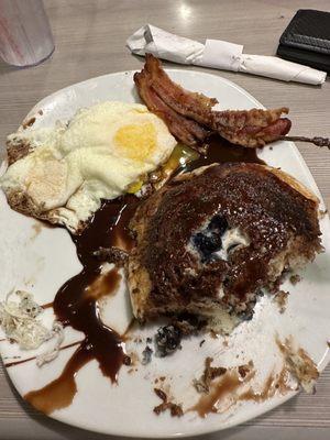 Raw in the middle, food poisoning.