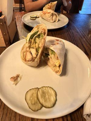 chicken caesar wrap.
