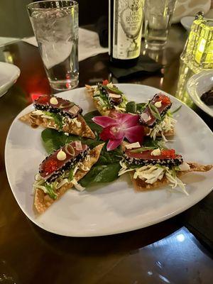 A must try - tuna wontons