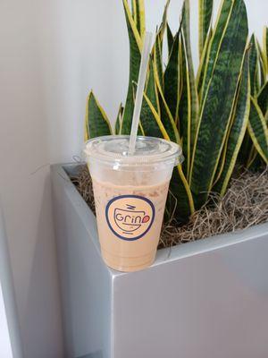 Iced hazelnut latte, yum!