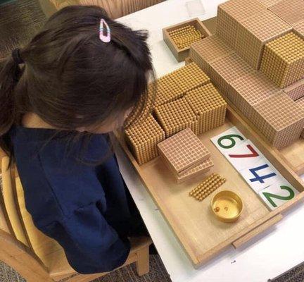 Montessori math: the decimal system.