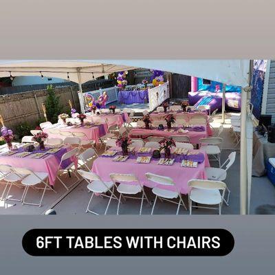 Tables and chairs
