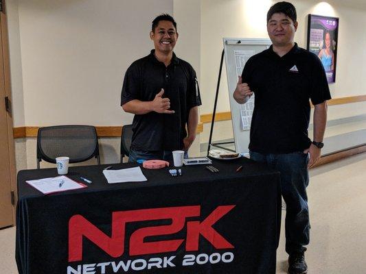 Our engineers manning the check in booth for the Network 2000 & HP STEM Event