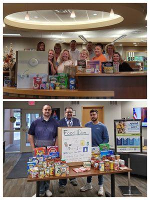 Our staff and members contributed over 150 pounds of foods to donate to  our  local shelters in June! #givingback #peoplehelpingpeople
