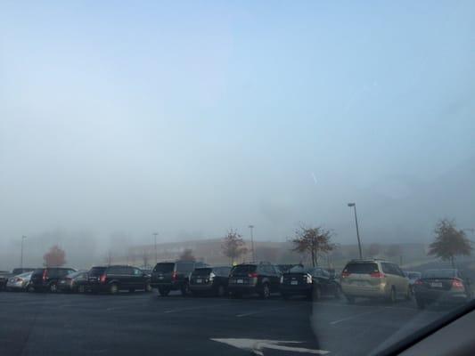 It's quite foggy this morning