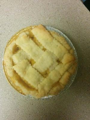 The bomb peach cobbler!