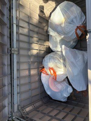 Garbage by the firepit