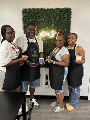 Blk & Lit Candle Bar