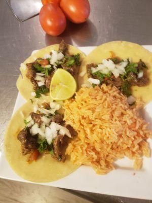 Top SIRLOIN Steak Meat Tacos.