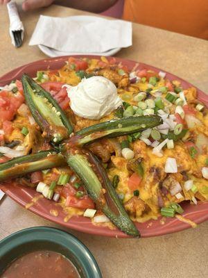 Nachos Ole! Our favorite part was the grilled jalapeño